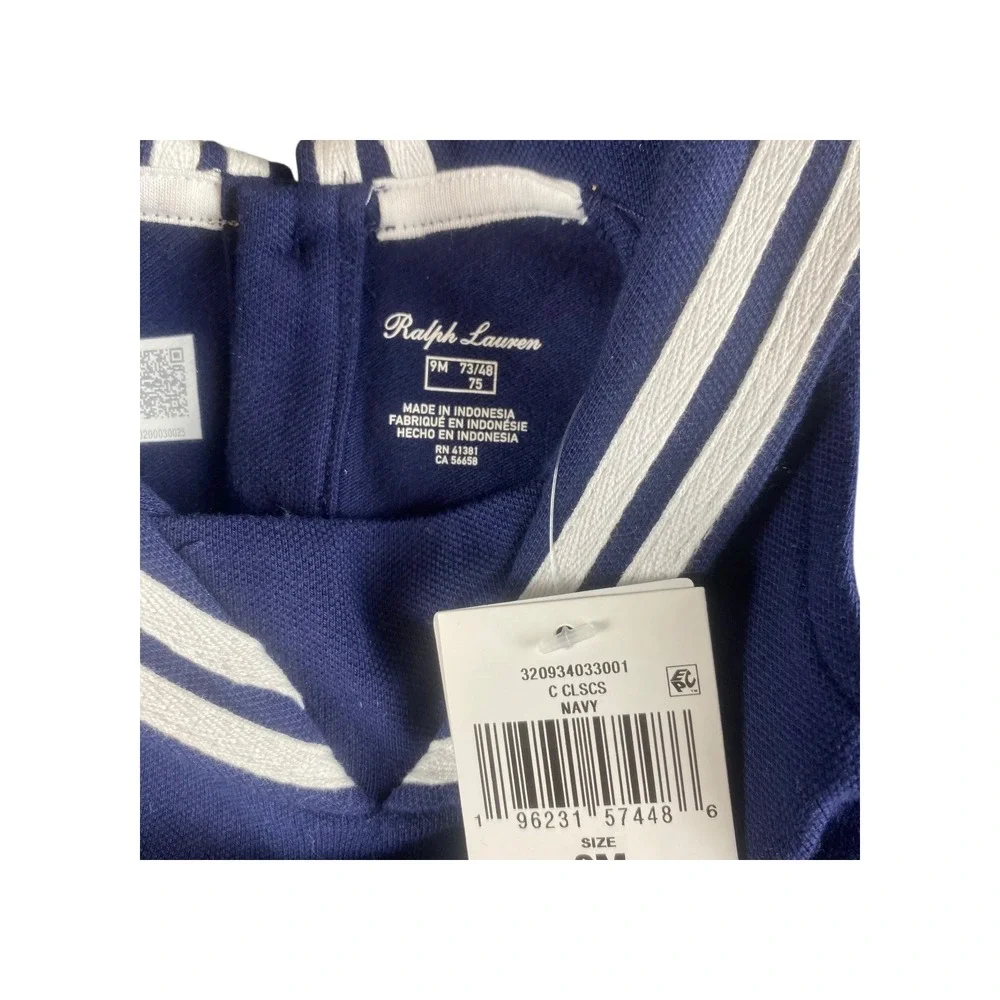 NWT Polo Ralph Lauren Baby‎ Girls 9M Navy Sailor Set with Socks